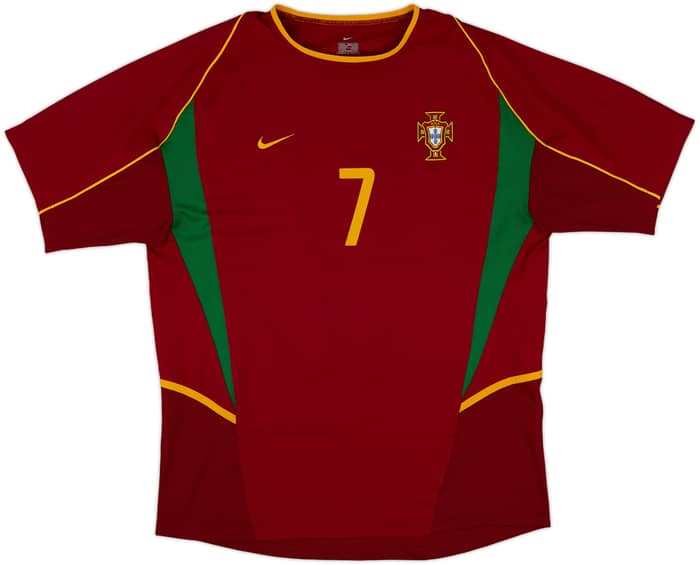 2002-04 Portugal Home Shirt Figo #7 - 10/10 - (L)