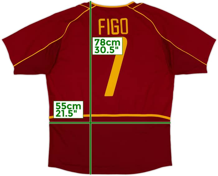 2002-04 Portugal Home Shirt Figo #7 - 10/10 - (L)