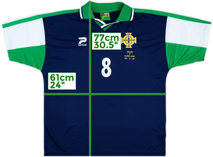 2000 Northern Ireland Match Issue Away Shirt #8 (Lennon)