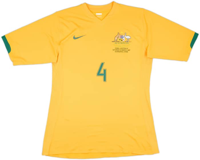 2007 Austrlia Match Issue Home Shirt #4 (Kisnorbo)