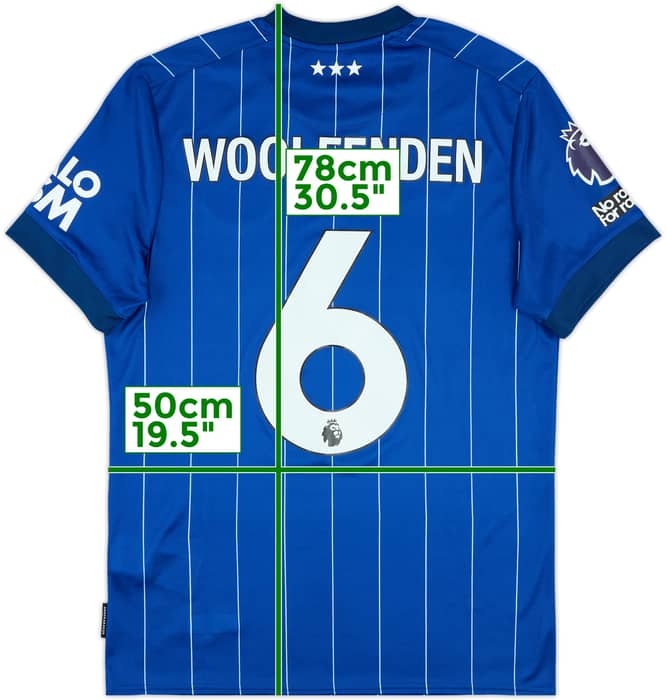 2024-25 Ipswich Match Issue Home Shirt Woolfenden #6