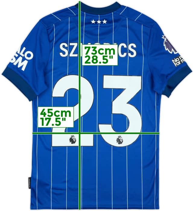 2024-25 Ipswich Match Issue Home Shirt Szmodics #23