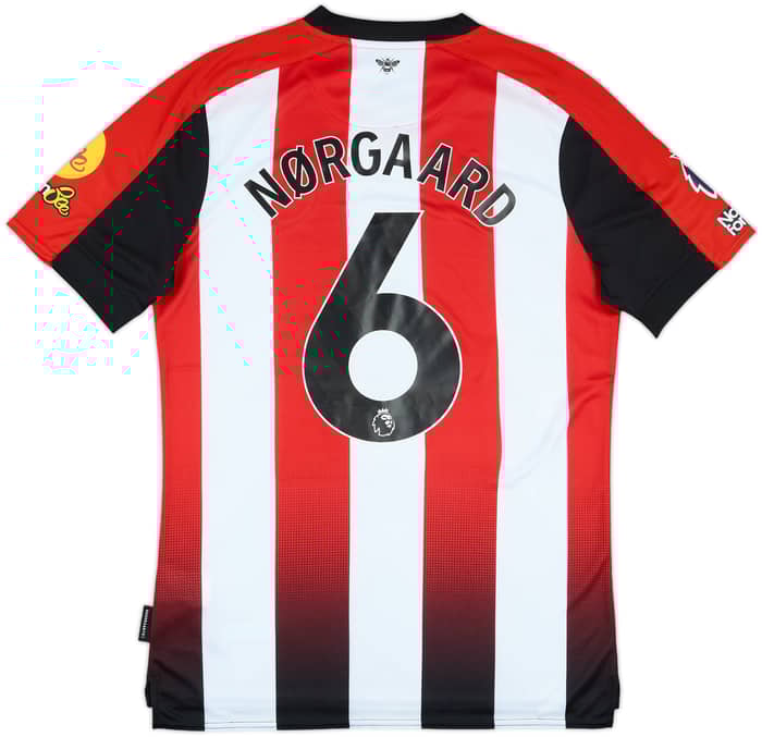 2024-25 Brentford Match Issue Home Shirt Norgaard #6