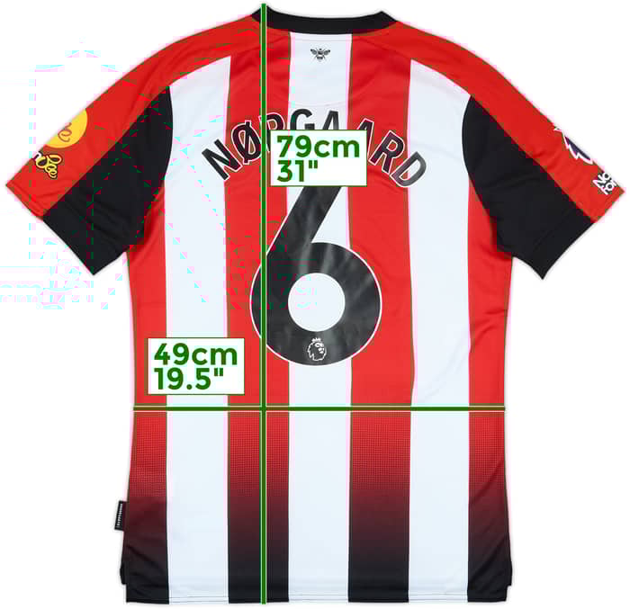 2024-25 Brentford Match Issue Home Shirt Norgaard #6