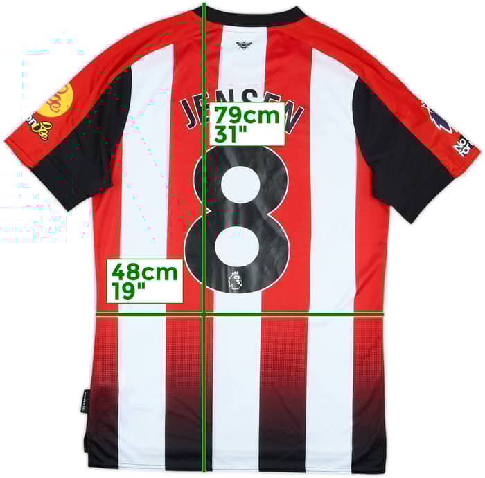 2024-25 Brentford Match Issue Home Shirt Jensen #8
