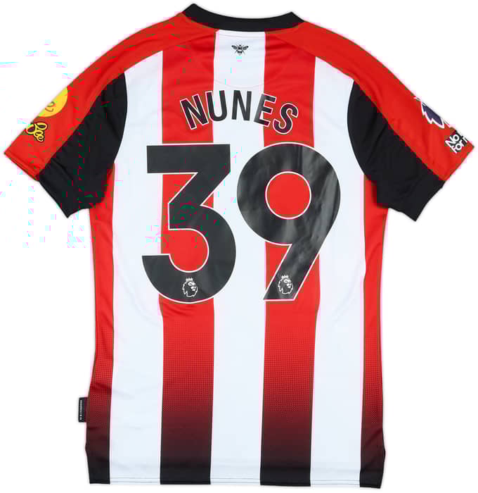 2024-25 Brentford Match Issue Home Shirt Nunes #39