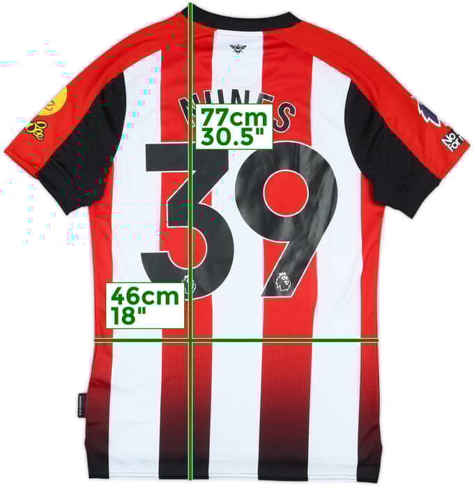 2024-25 Brentford Match Issue Home Shirt Nunes #39