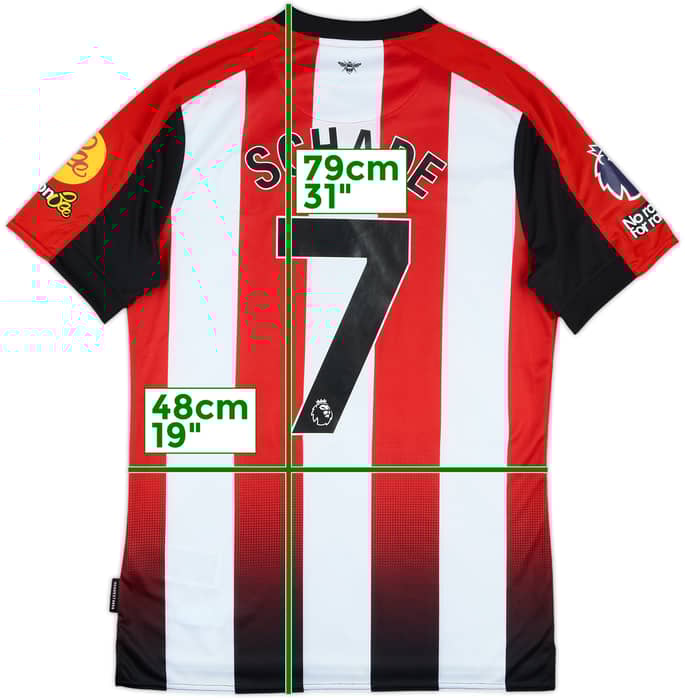 2024-25 Brentford Match Issue Home Shirt Schade #7