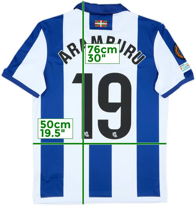 2024-25 Real Sociedad Match Issue Home Shirt Aramburu #19