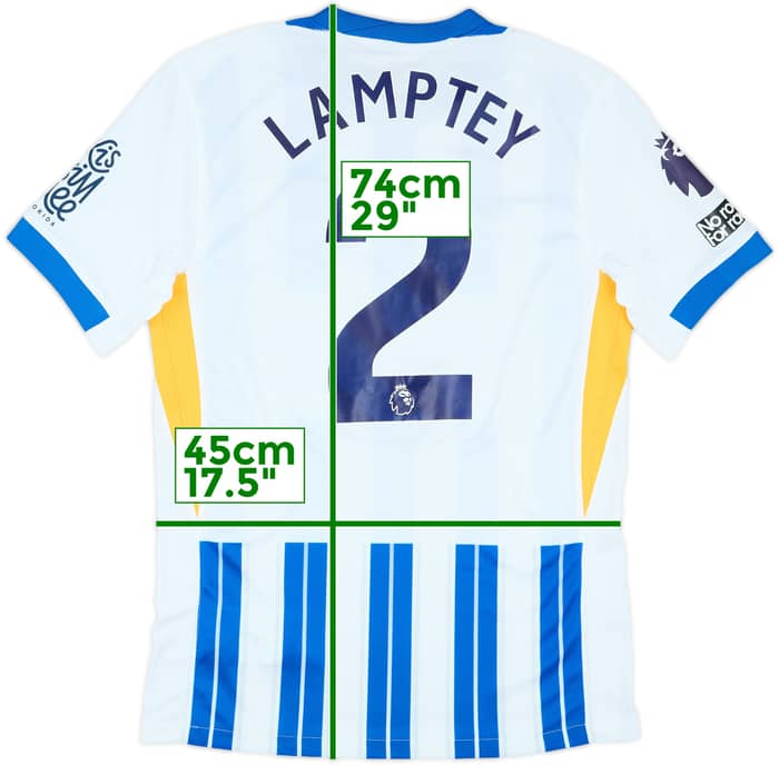 2024-25 Brighton Match Issue Home Shirt Lamptey #2
