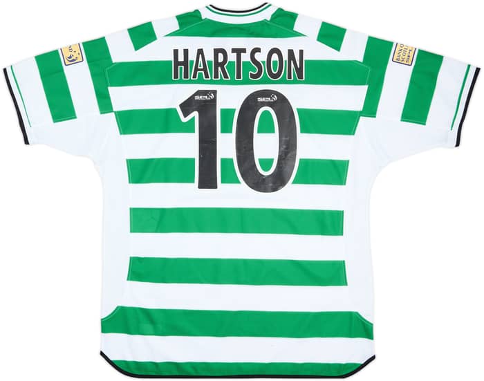2001-02 Celtic Match Issue Home Shirt Hartson #10