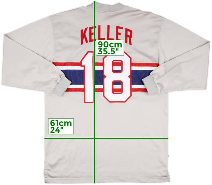 1995-97 USA Match Issue Signed GK Shirt Keller #18