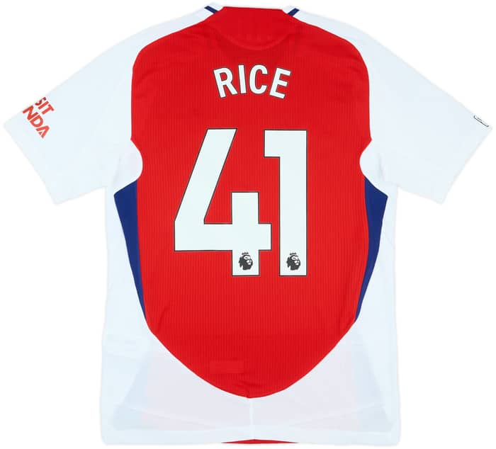 2024-25 Arsenal Match Issue Home Shirt Rice #41