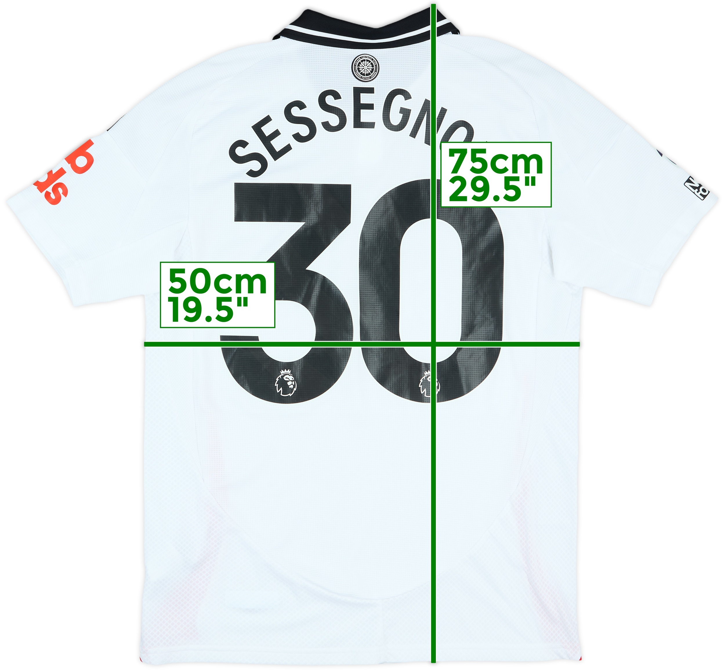 2024-25 Fulham Match Issue Home Shirt Sessegnon #30