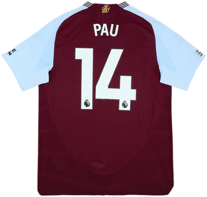 2024-25 Aston Villa Match Issue Home Shirt Pau #14