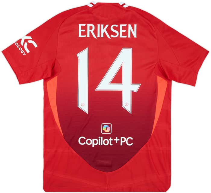 2024-25 Manchester United Match Issue FA Cup Home Shirt Eriksen #14