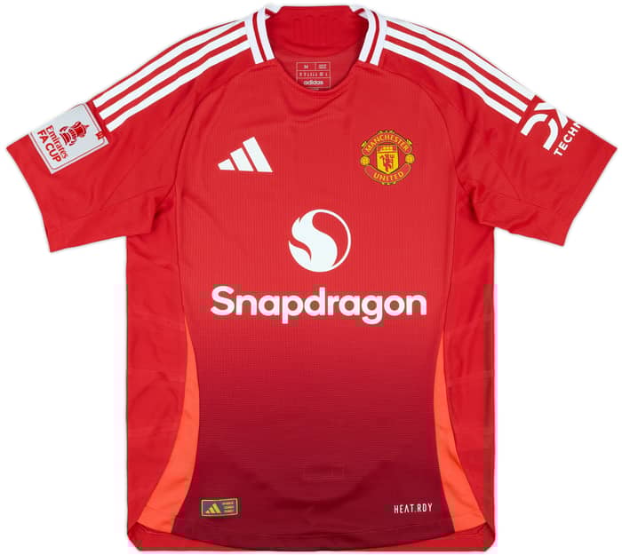 2024-25 Manchester United Match Issue FA Cup Home Shirt Eriksen #14