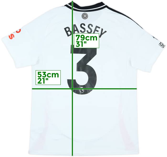 2024-25 Fulham Match Issue Home Shirt Bassey #3