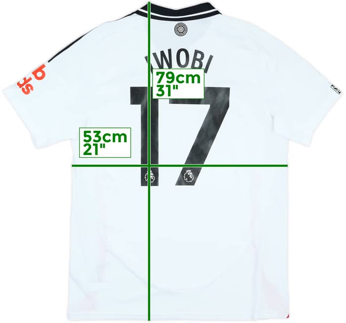 2024-25 Fulham Match Issue Home Shirt Iwobi #17