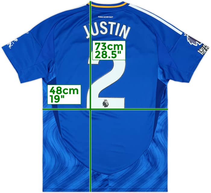 2024-25 Leicester Match Issue Home Shirt Justin #2