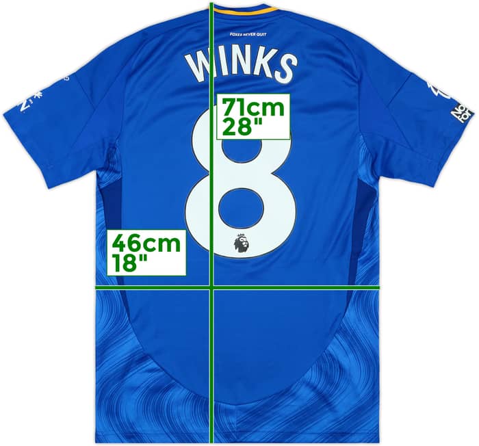 2024-25 Leicester Match Issue Home Shirt Winks #8