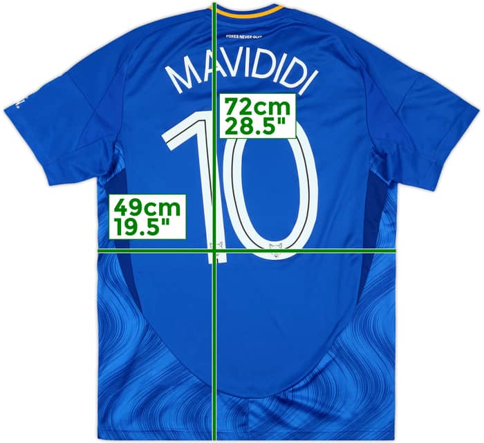 2024-25 Leicester Match Issue FA Cup Home Shirt Mavididi #10