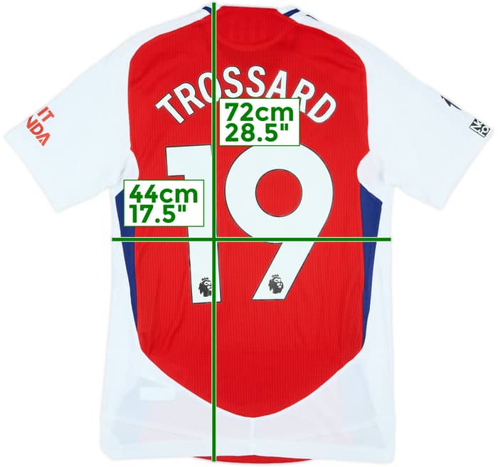 2024-25 Arsenal Match Issue Home Shirt Trossard #19