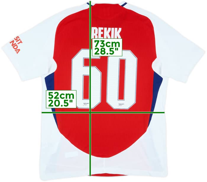 2024-25 Arsenal Match Issue Home Shirt Rekik #60