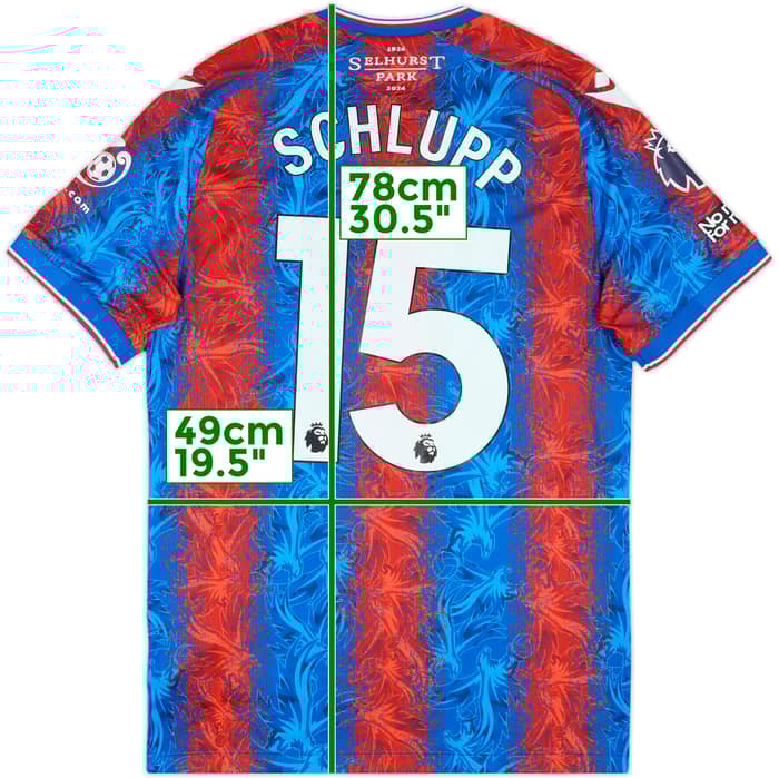 2024-25 Crystal Palace Match Issue Home Shirt Schlupp #15