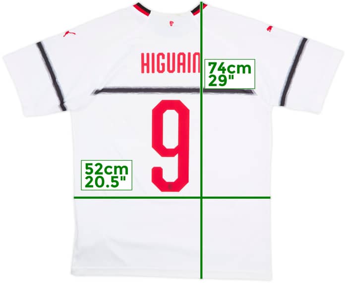 2018-19 AC Milan Away Shirt Higuain #9 - 6/10 - (L)