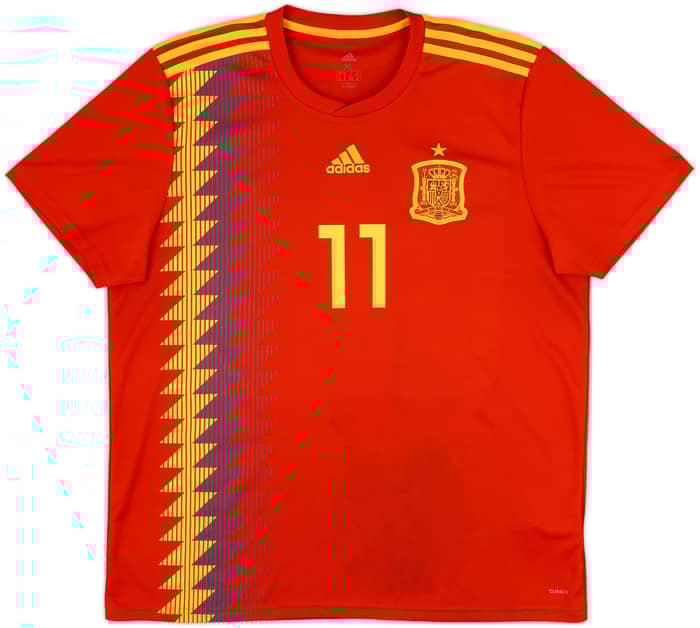 2018-19 Spain Home Shirt Pedro #11 - 5/10 - (XL)