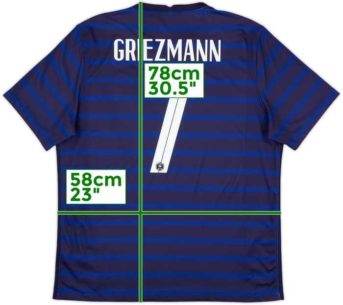 2020-21 France Home Shirt Griezmann #7 - 9/10 - (XL)
