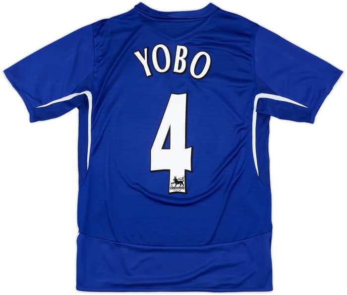 2005-06 Everton Home Shirt Yobo #4 - 9/10 - (M)