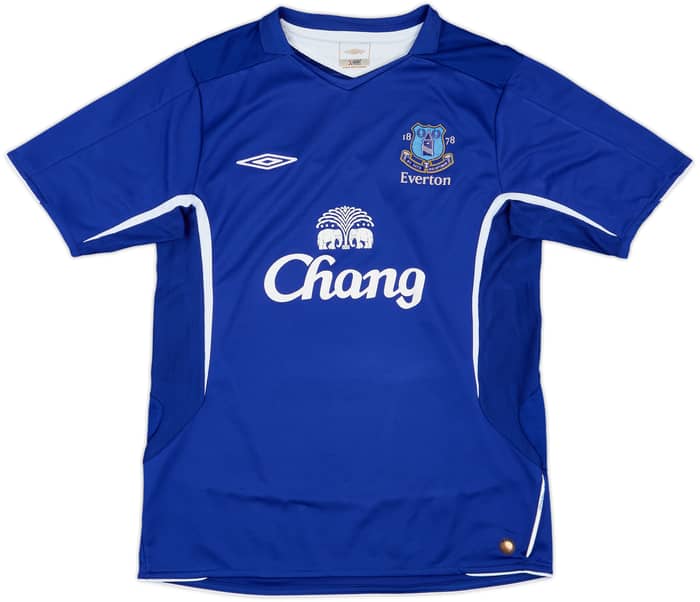 2005-06 Everton Home Shirt Yobo #4 - 9/10 - (M)