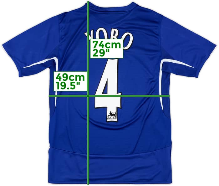 2005-06 Everton Home Shirt Yobo #4 - 9/10 - (M)