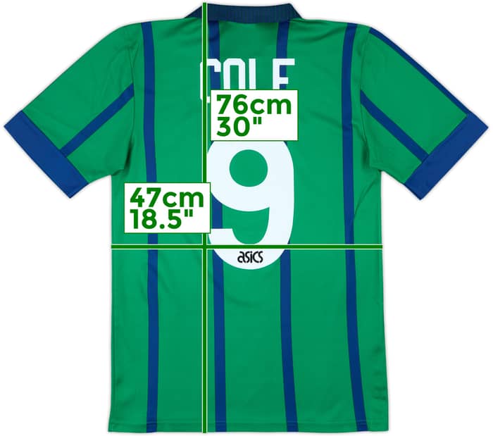 1994-95 Newcastle Third Shirt Cole #9 - 8/10 - (S)