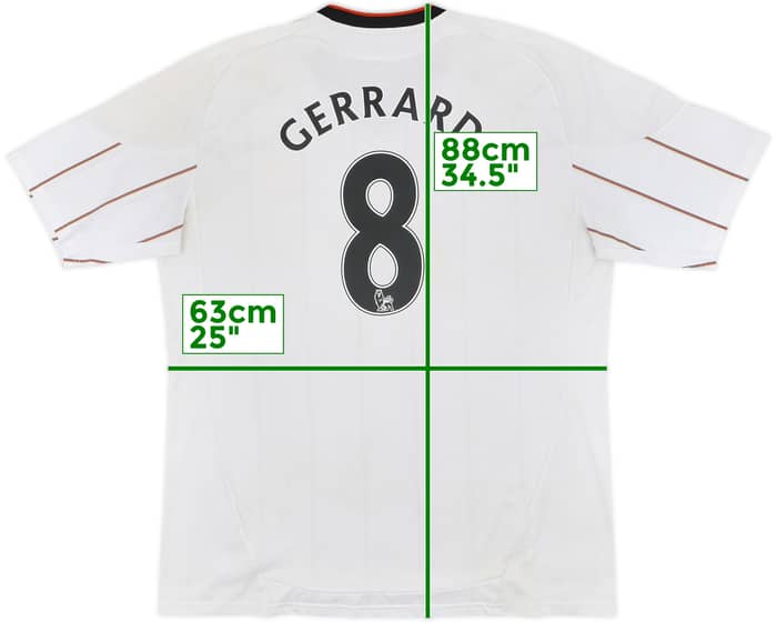 2010-11 Liverpool Away Shirt Gerrard #8 - 5/10 - (XXL)