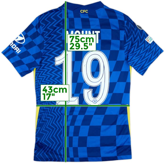 2021-22 Chelsea Home Shirt Mount #19 - 8/10 - (S)