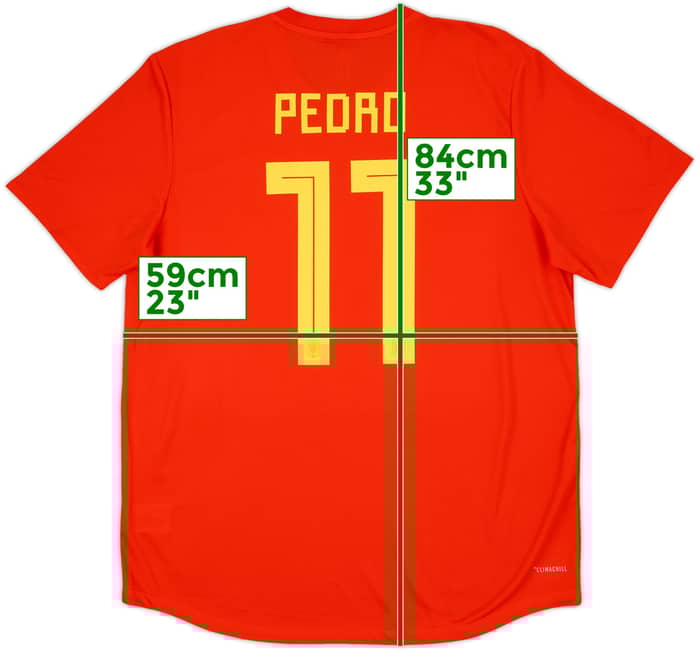 2018-19 Spain Player Issue Home Shirt Pedro #11 - 10/10 - (XL)
