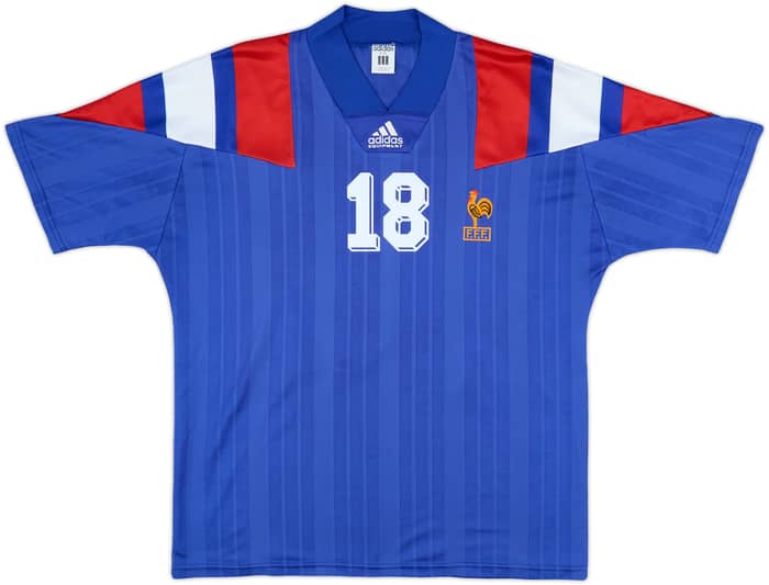 1992-94 France Home Shirt Cantona #18 - 10/10 - (L)