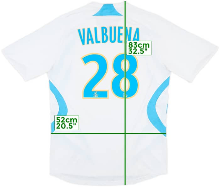 2007-08 Olympique Marseille Home Shirt Valbuena #28 - 7/10 - (M)