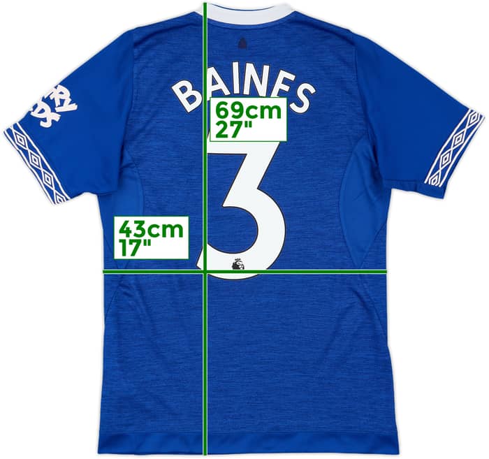 2018-19 Everton Home Shirt Baines #3 - 8/10 - (S)