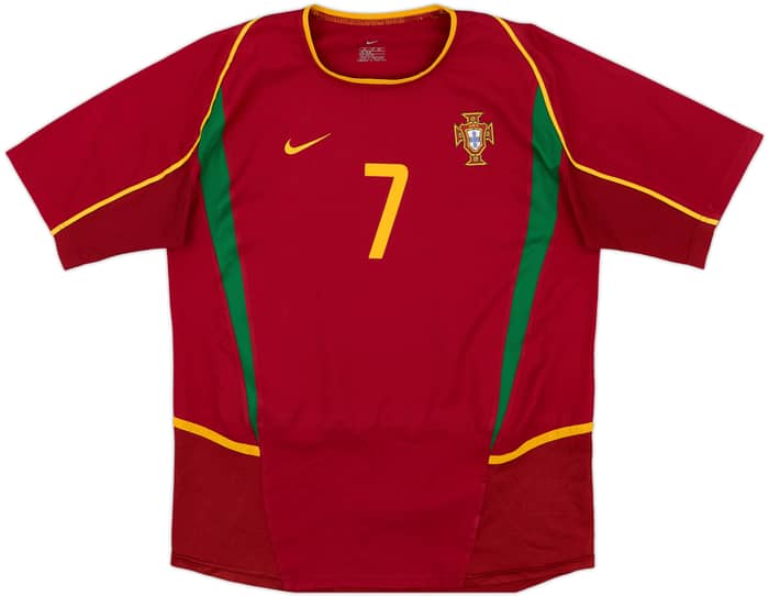 2002-04 Portugal Home Shirt Figo #7 - 8/10 - (XL.Boys)