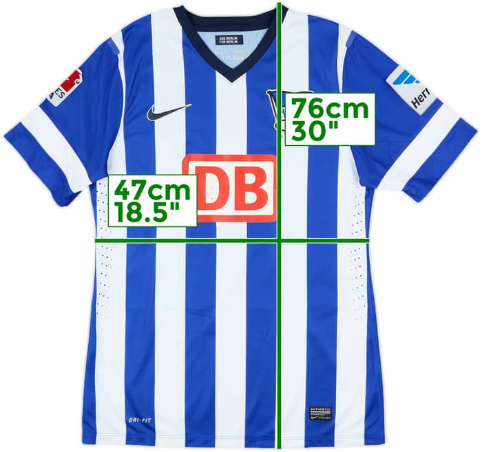 2013-14 Hertha Berlin Player Issue Home Shirt - 6/10 - (L)
