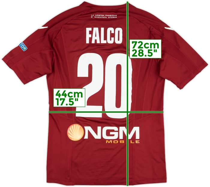 2014-15 Trapani Match Issue Signed Home Shirt Falco #20