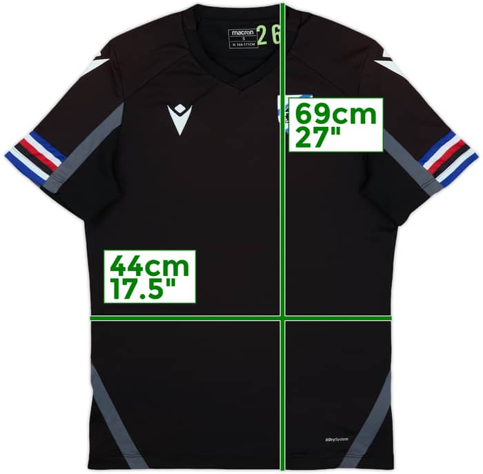 2021-22 Sampdoria Macron Player Issue Training Shirt #26 - 9/10 - (S)