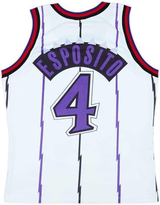 1995-96 Toronto Raptors Esposito #4 Champion Home Jersey - 8/10 - (XS)