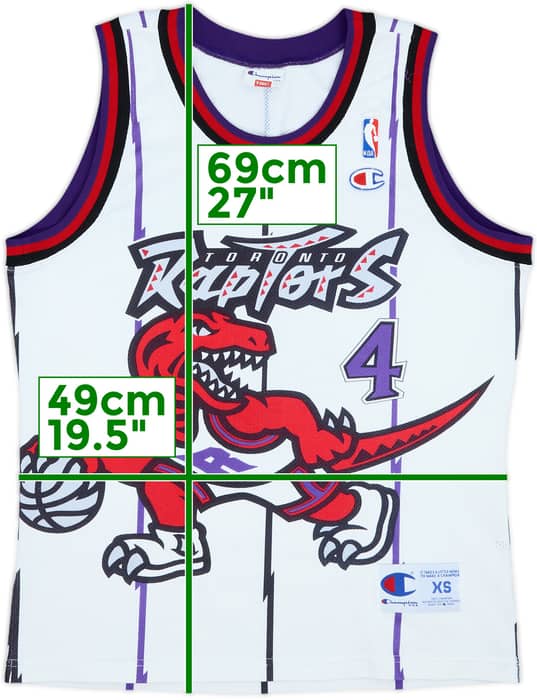 1995-96 Toronto Raptors Esposito #4 Champion Home Jersey - 8/10 - (XS)