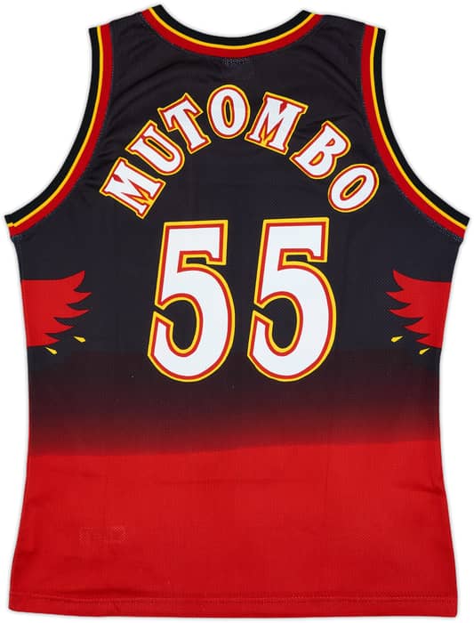 1996-99 Atlanta Hawks Mutombo #55 Champion Away Jersey - 9/10 - (S)