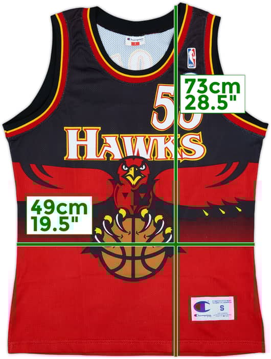 1996-99 Atlanta Hawks Mutombo #55 Champion Away Jersey - 9/10 - (S)